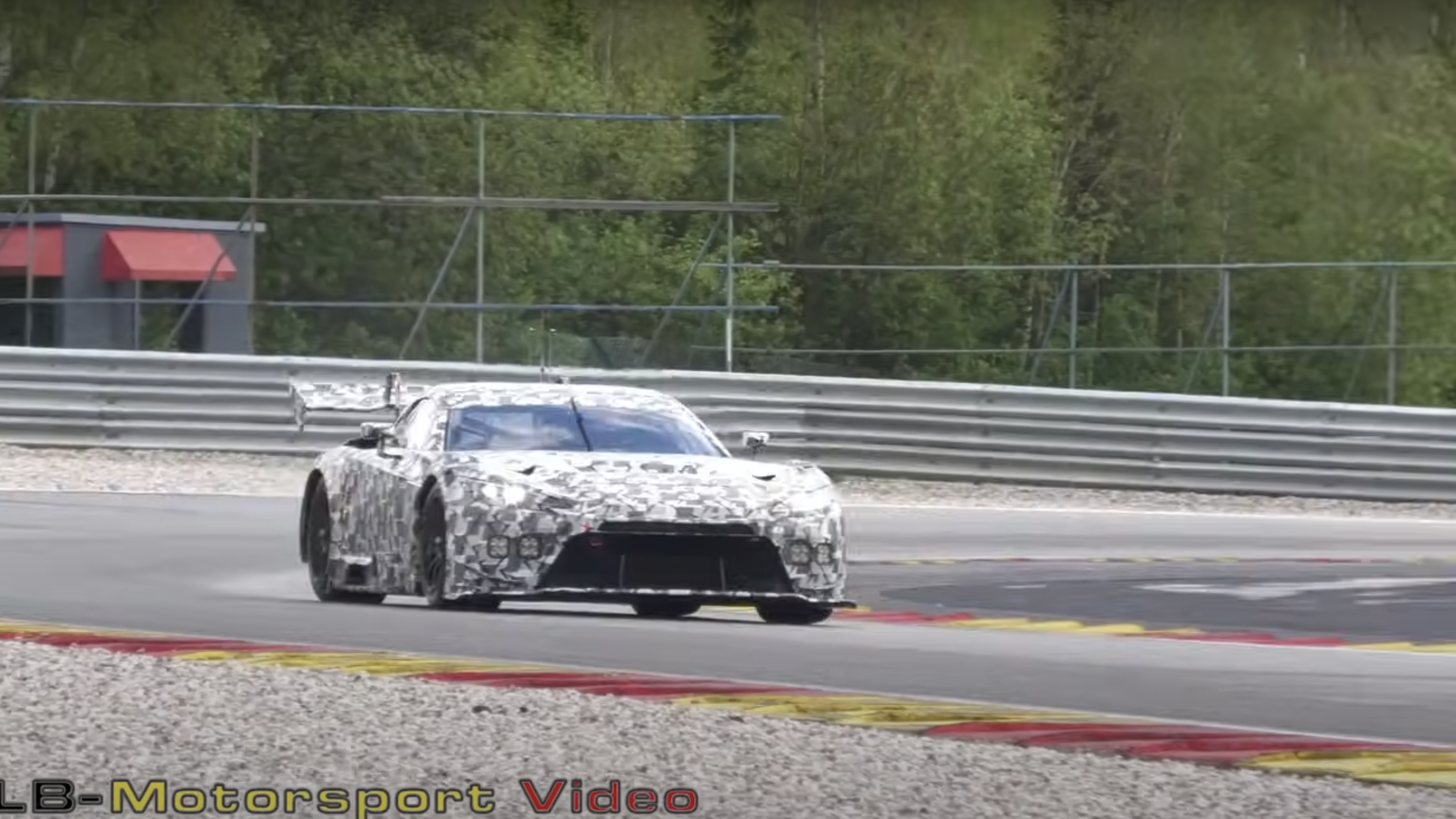 Toyota GT3 car prototype testing at Spa